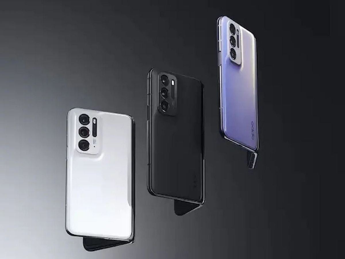 Fuites de rendus de l'Oppo Find N2, qui serait disponible en noir, blanc et violet.  - Inno Day 2022 prévu pour la semaine prochaine, quand Oppo dévoilera ses derniers smartphones pliables