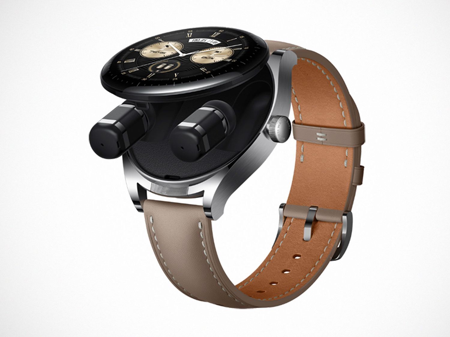 The design of the Huawei Watch Buds removes the need to carry a charging case around. - The Huawei Watch Buds is released and yes, there are buds inside the smartwatch