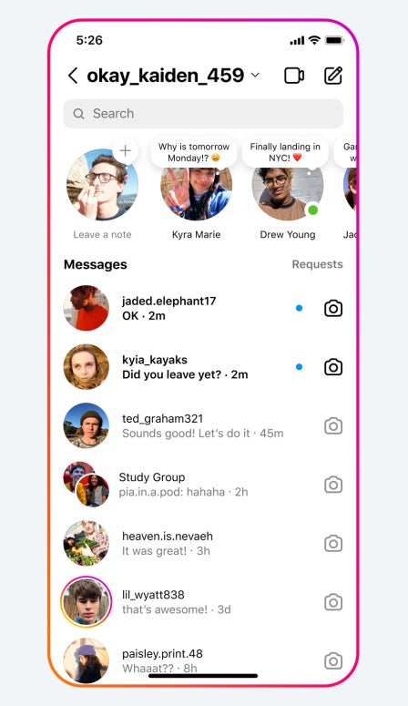 Instagram’s new Notes feature lets users post text messages