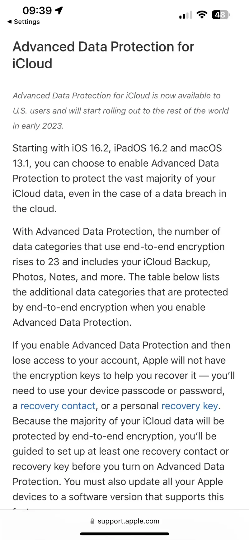 iOS 16.2 brings Advanced Data Protection for iCloud to users in the US