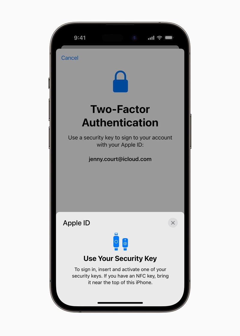 Security Keys for Apple ID (Image Source - Apple)