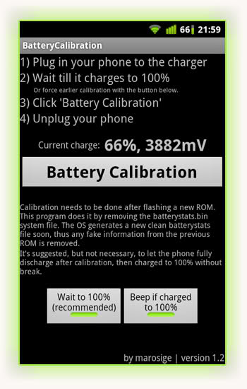 Calibrate the battery stats on your Android device with a simple app