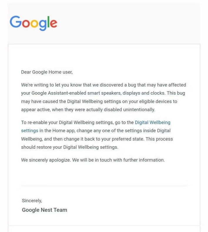 Le deuxième e-mail de Google révèle un peu plus de détails sur le bogue trouvé dans Google Assistant - Google avertit les utilisateurs de l'assistant et de la maison d'un bogue causant le chaos