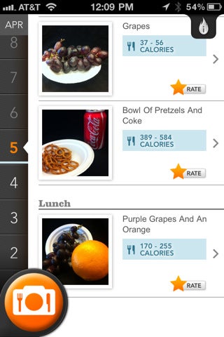 MealSnap for iPhone counts the calories, you eat