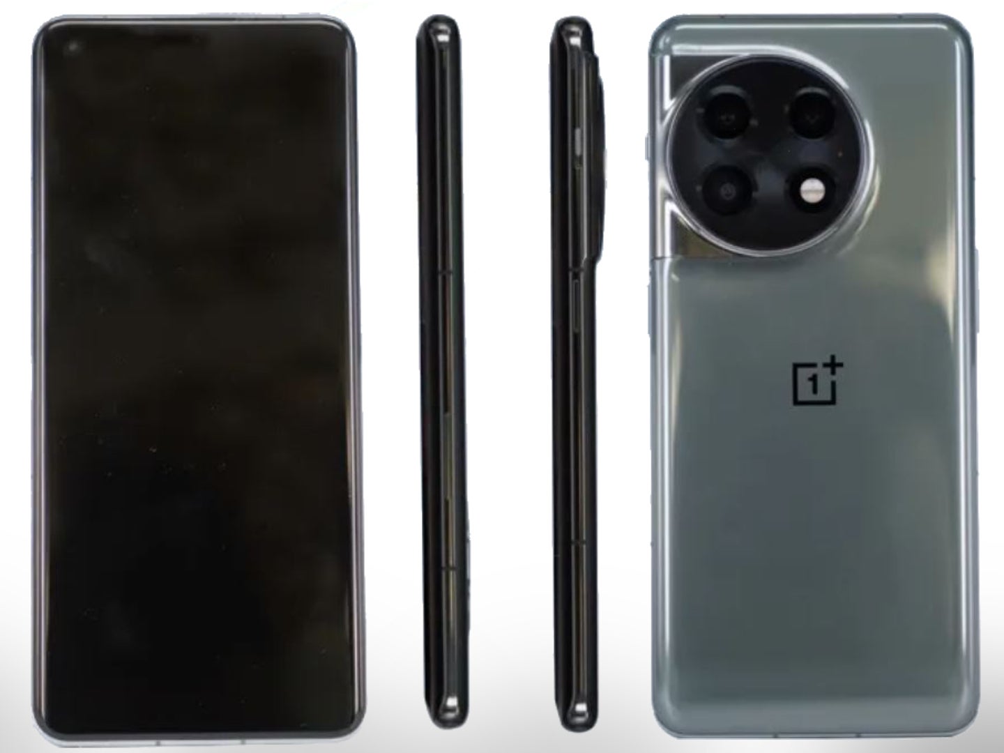The OnePlus 11 from all sides, as per the TENAA certification images. - OnePlus 11 leaked photos showcase camera setup, alert slider and screen details