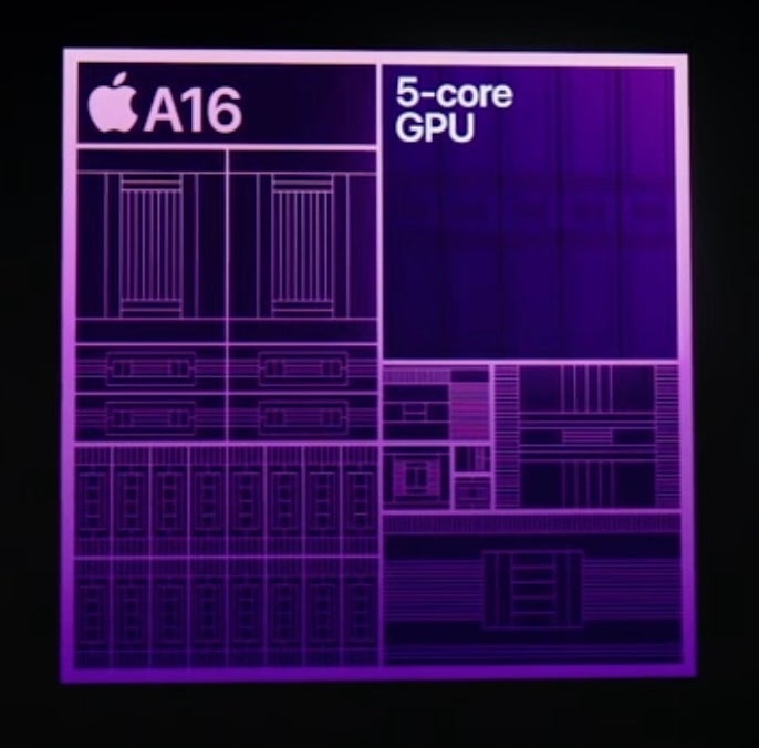 The GPU integrated with the A16 Bionic chipset contains five cores