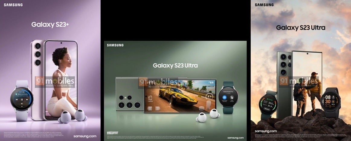 Leaked promotional images of the Galaxy 23 Ultra and Galaxy S23+ - Galaxy S23 Ultra, Galaxy S23+ promo images leak