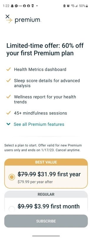 Fitbit Premium 60% de réduction (9to5Google) - Fitbit Premium bénéficie d'une réduction énorme pour vous aider à atteindre ces objectifs 2023