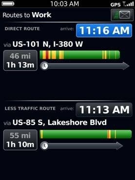 BlackBerry Traffic updated, lots of improvements offered