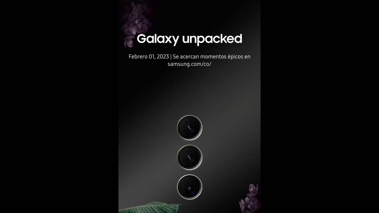 L'affiche d'annonce du Galaxy S23 dit "des moments épiques arrivent."  - Samsung révèle par inadvertance la date et les options de couleur du Galaxy S23 Unpacked