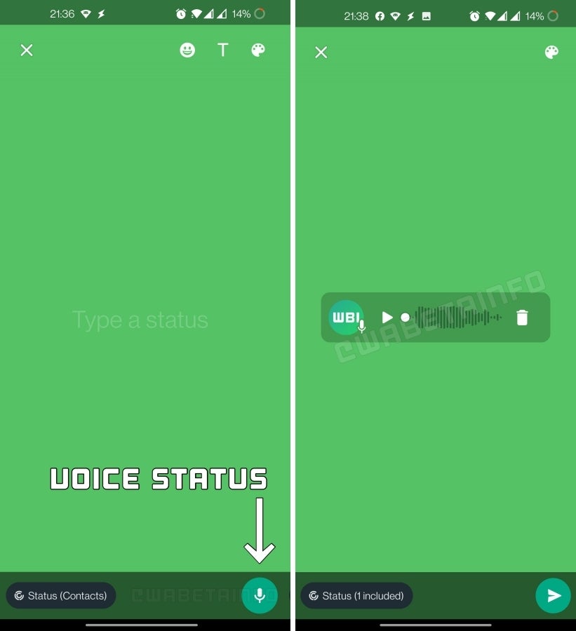 Soon, WhatsApp might let you share voice notes as status updates
