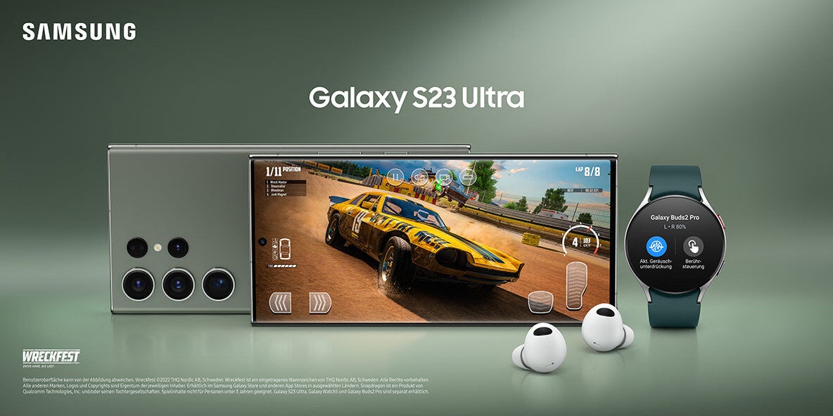 Autre image marketing divulguée, le S23 Ultra dans ce magnifique vert botanique - Couleurs du Galaxy S23 : à quelles teintes s'attendre