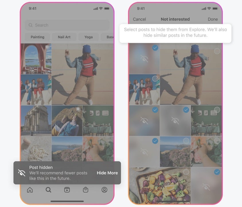 Tell Instagram when you're not interested in content seen in your Explore feed - Update to Instagram gives teen users a feature they requested