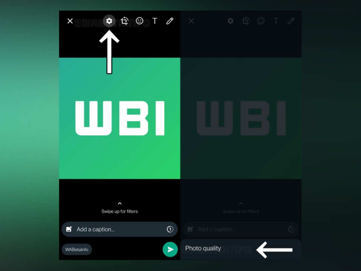As you can see, the Quality settings have been moved to the sending screen itself. - WhatsApp could become your new favorite tool for sharing photos in their original quality