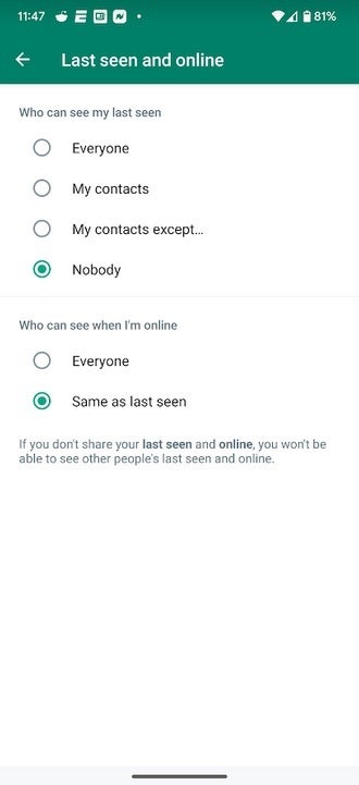Block others from seeing if you're online: you can now message yourself and undo an accidental deletion in WhatsApp