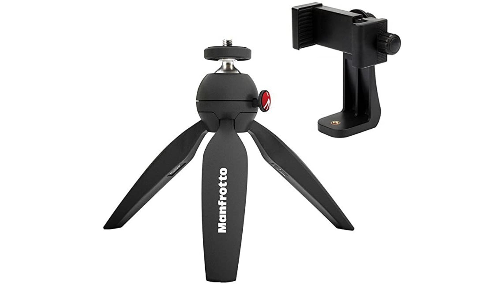 Manfrotto Pixi Mini compact tripod. - Best phone tripods for video calls, vlogging, or live streaming