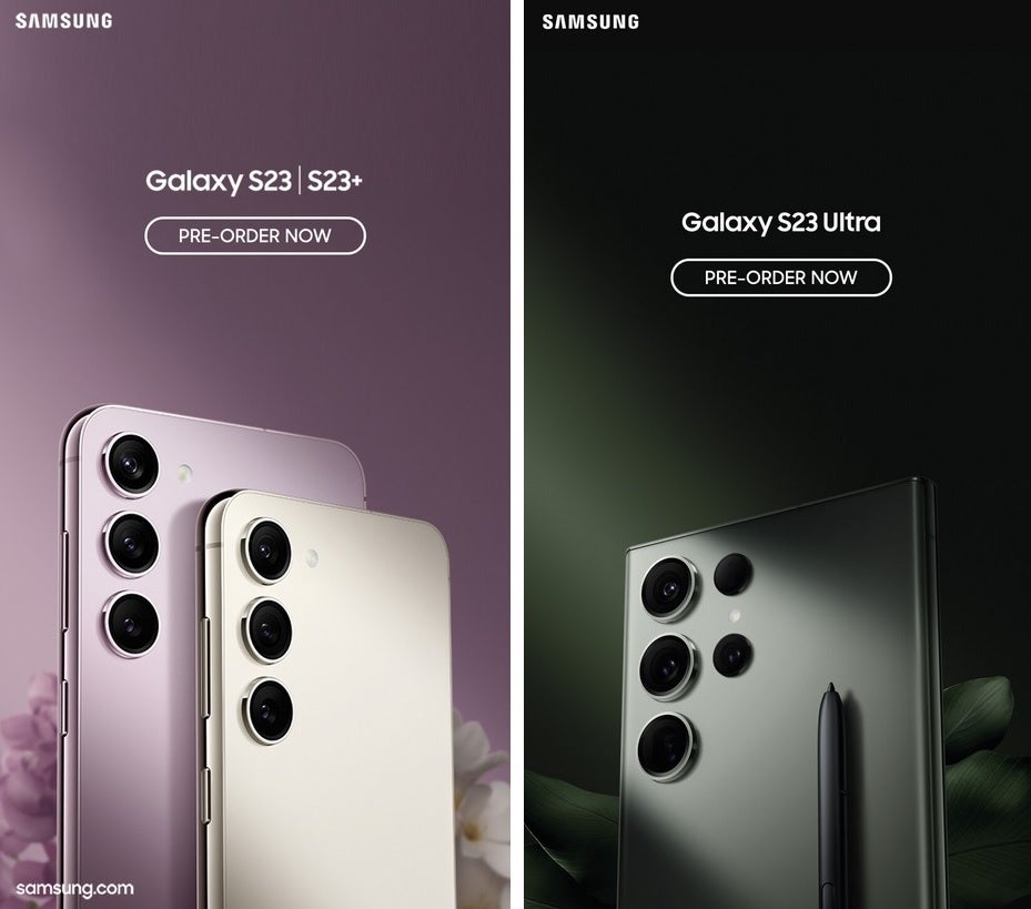 Pre-orders for the Galaxy S23 line will begin February 1st at 1 pm EST - Samsung Galaxy S23 series pre-order posters leak