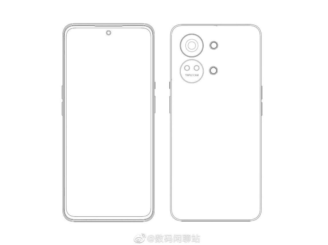 The shared leaked sketch of the Nord 3. - A mysterious OnePlus Nord 3 leak shows some specs and a sketch