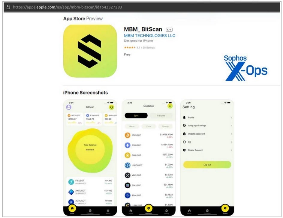 MBM_Bitscan app on the App Store - Beware of this scam that uses apps listed on the App Store and Play Store; your money is at risk