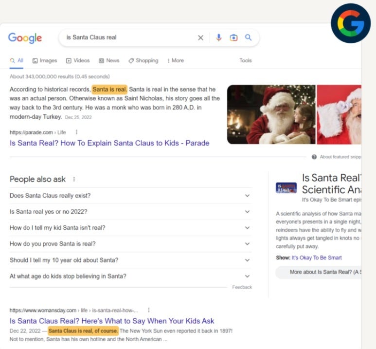 Google says Santa is real - Search contest pits Google against ChatGPT; which one was the winner?