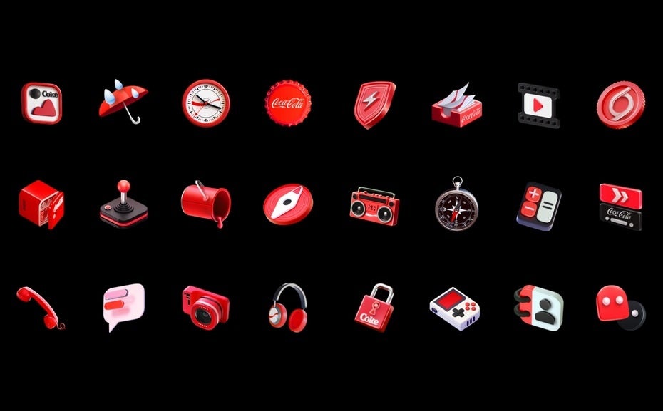 Coke-themed icons found on the phone - Coca-Cola smartphone is &quot;The Real Thing&quot;