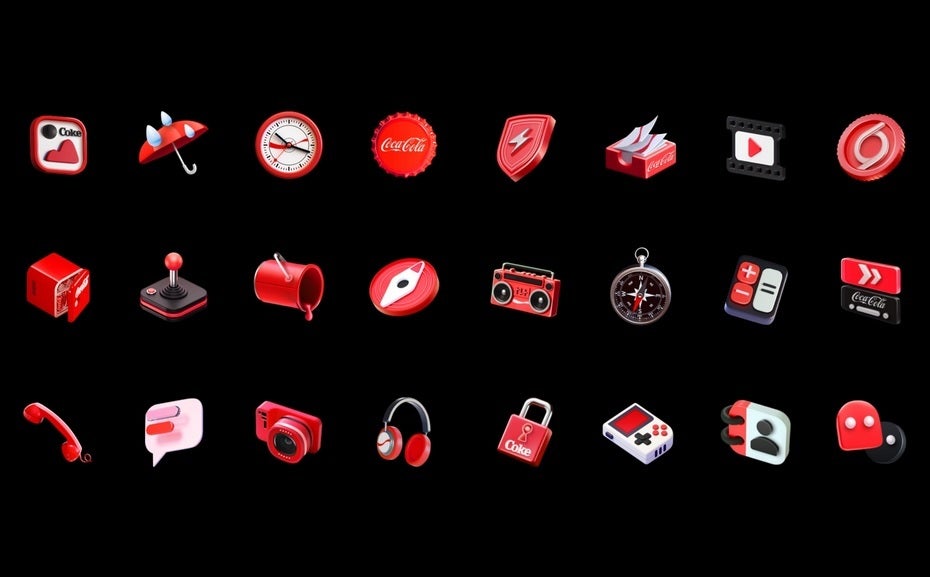 Coke-themed icons found on the phone - Coca-Cola smartphone is "The Real Thing"