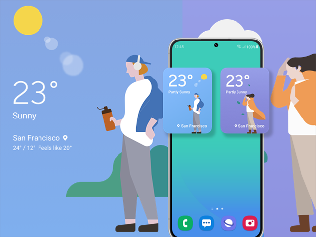 One UI 5.1 Dynamic Weather widget - Samsung's One UI 5.1 update is now rolling out to millions of Galaxy phones