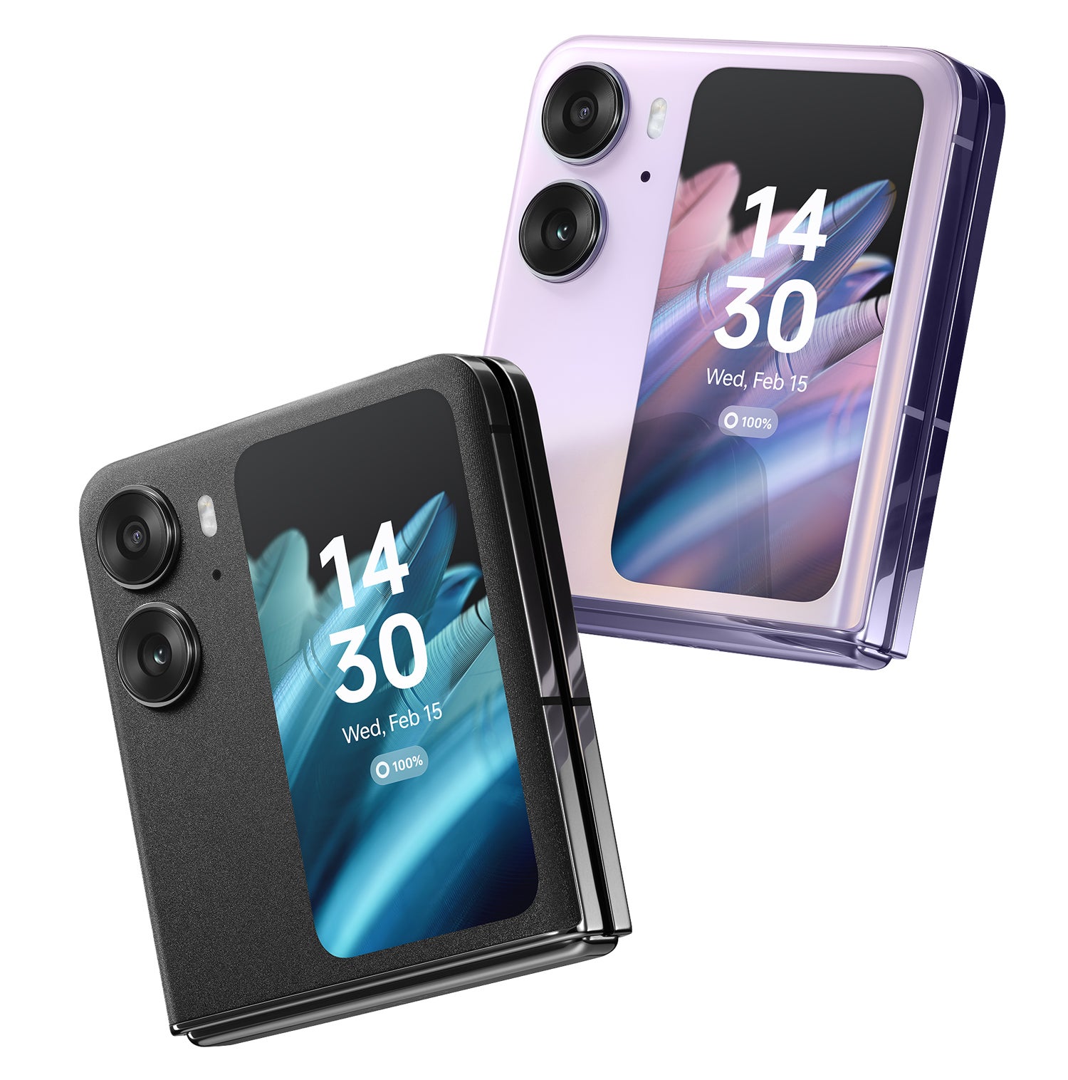 Le design et les couleurs du Find N2 Flip - L'Oppo Find N2 Flip pliable prend d'assaut les coques avec un énorme écran extérieur et une batterie.