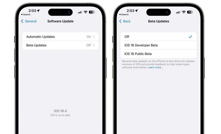 The iOS 16.4 developer beta includes a new feature making it easier to receive developer betas from an iPhone;s Settings - Apple's iOS 16.4 beta shows how much battery life is used when a new iPhone 14 Pro feature is enabled