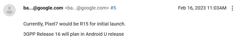 Googler reveals that the Pixel 7 series launched with Release 15 – The latest 5G standard is not supported by the Pixel 7 series