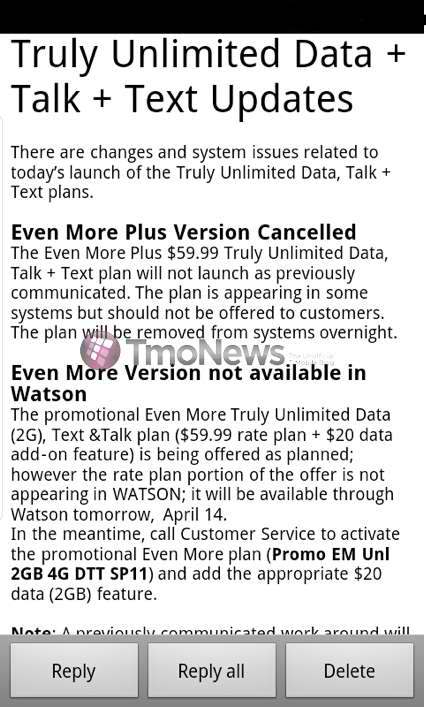 T-Mobile&#039;s $59.99 Even More Plus unlimited plan has been canceled