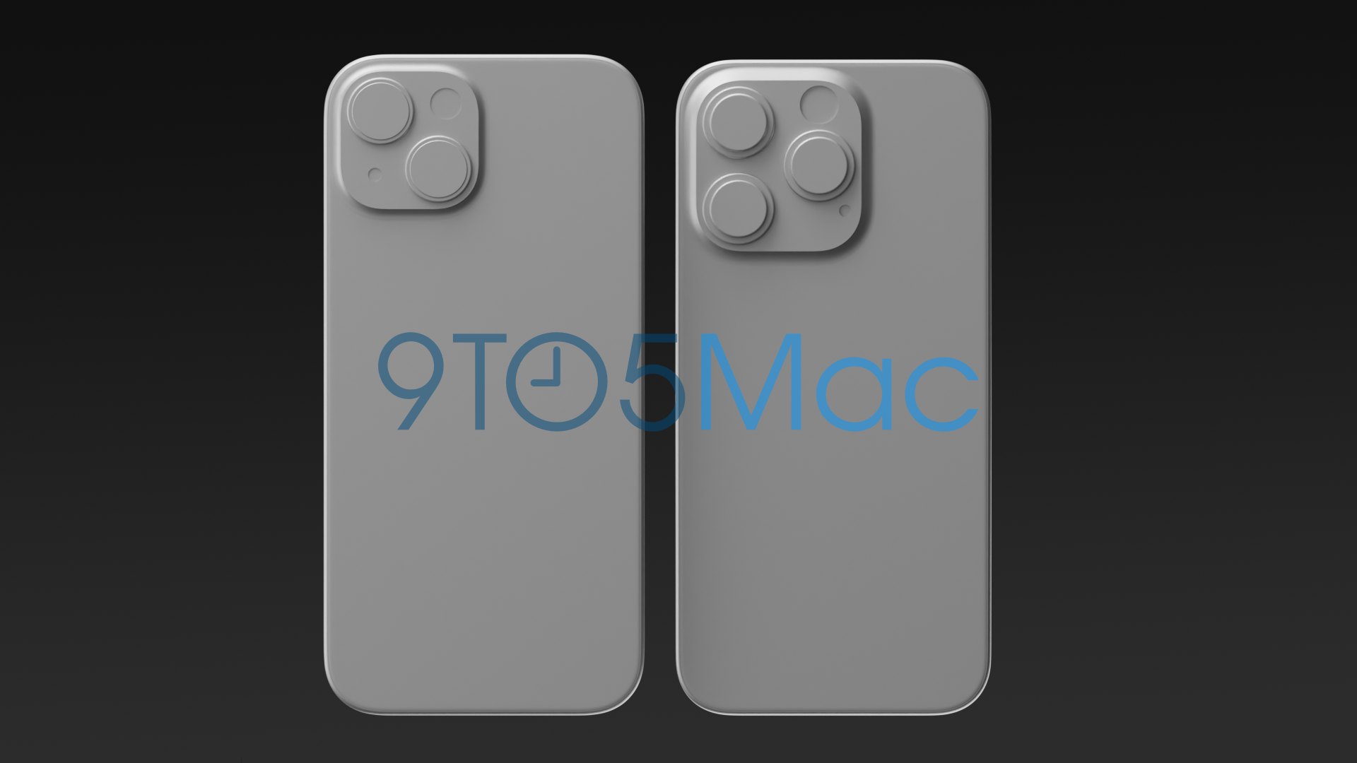 iPhone 15 Pro (left) vs iPhone 15 (right) - iPhone 15 envisioned in new CAD-based renders: Dynamic Island and USB Type-C galore