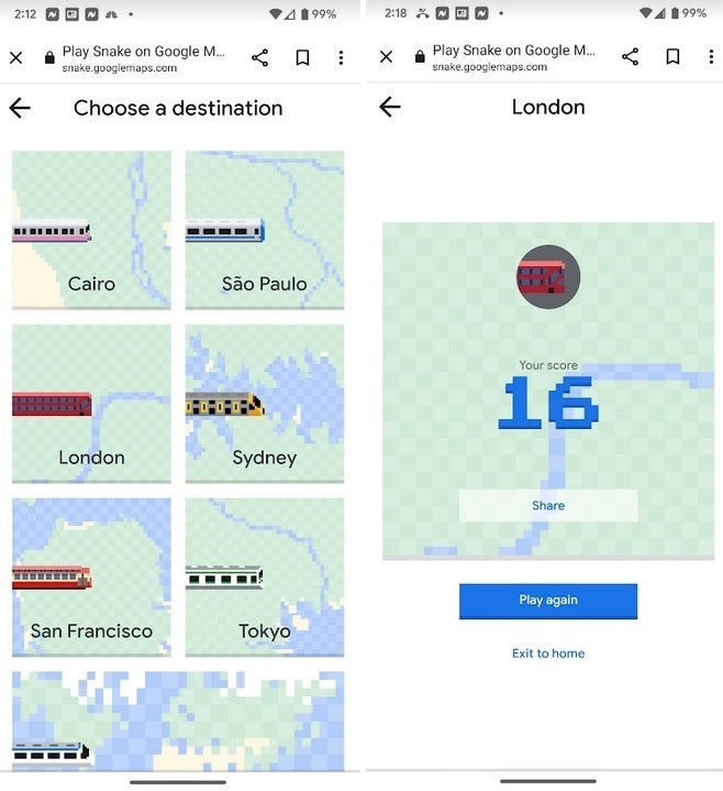 Play Snake Game in Google Maps