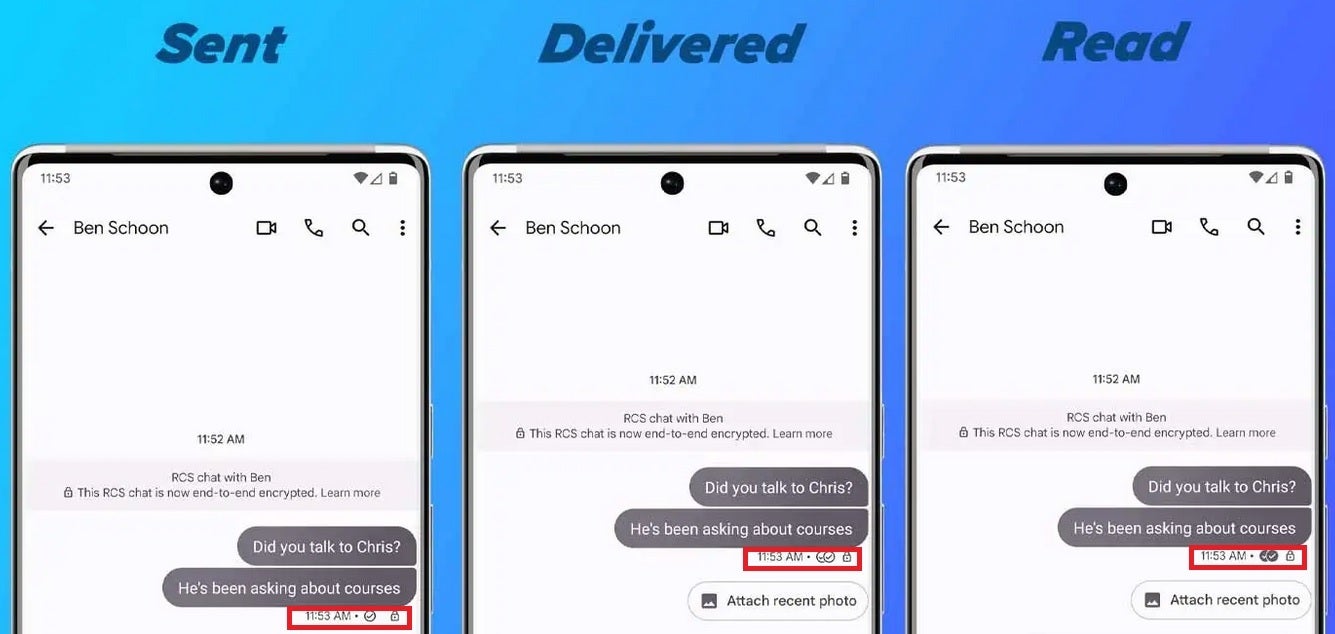 Google modifie ses indicateurs de livraison et de lecture sur RCS pour Android - Google commence à déployer des changements majeurs pour les messages livrés et lus envoyés via RCS