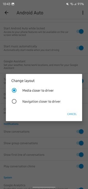 Gianfcal (Reddit) - Android Auto tests swapping panes in its new split-screen UI