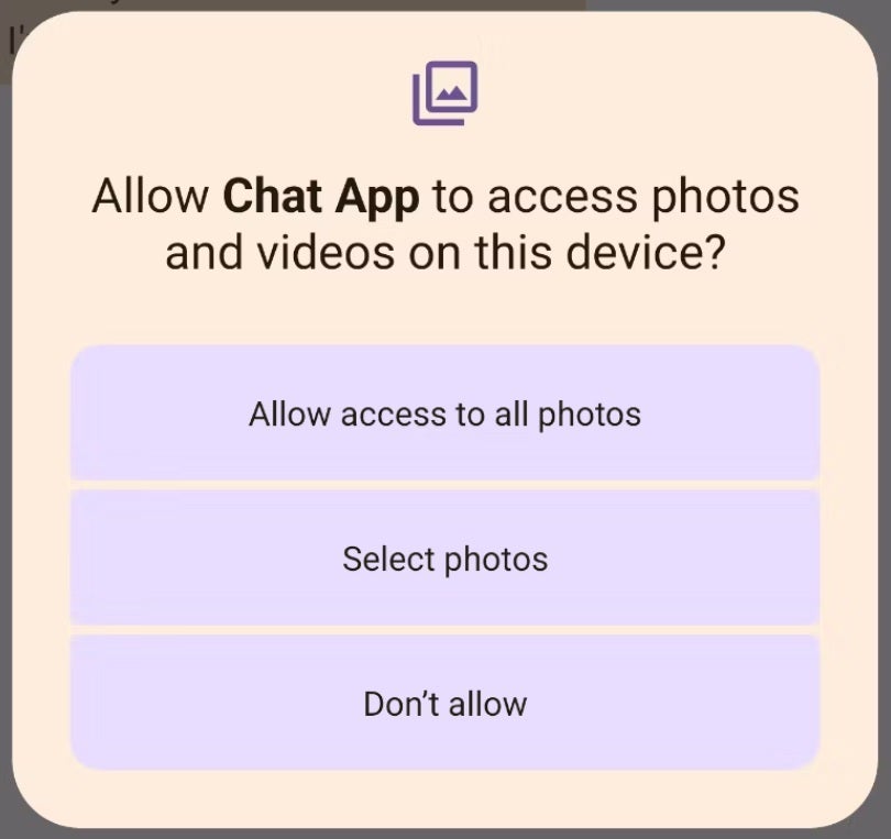 Photo picker pop-up in Android 14 DP2 - Android 14 beta program is a step closer after Google's actions