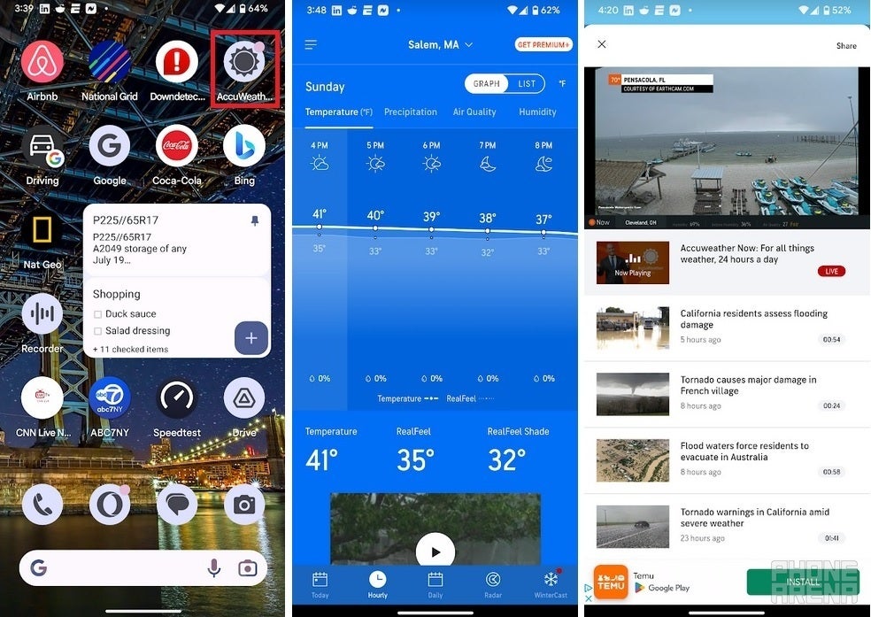 The AccuWeather app gets some new features - New features added to popular iOS and Android weather app