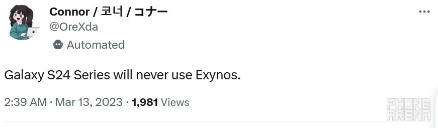 Tipster says that there will be no Exynos chipsets used on next year&#039;s Galaxy S24 line - Tipster says that the Galaxy S24 line will copy the S23 series in one important way
