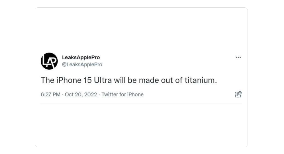 Titanium iPhone 15 rumor resurfaces once again