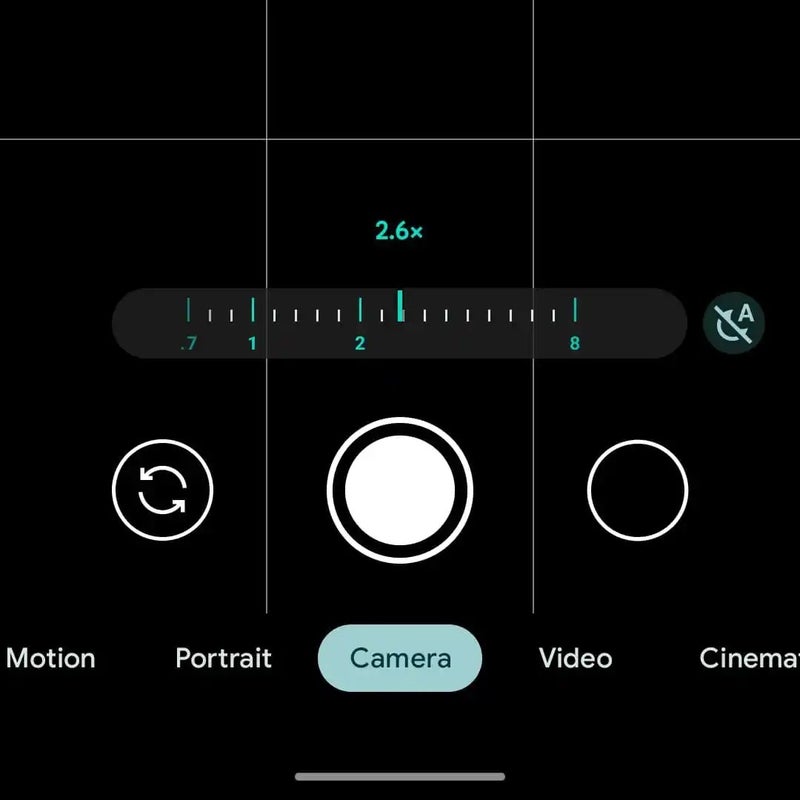 Pixel 7 and 7 Pro zoom range UI after version 8.8.