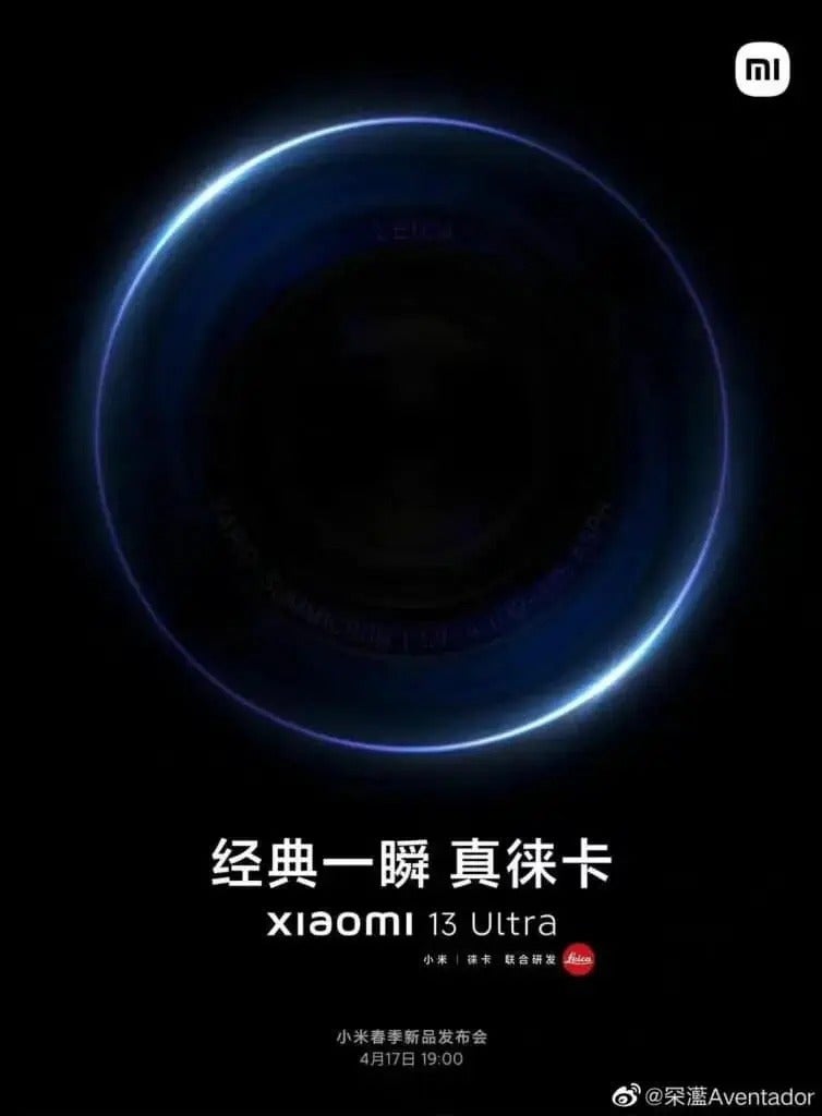 Alleged promotional post for the global launch date of Xiaomi 13 Ultra. - The Xiaomi 13 Ultra launch date might have just been revealed