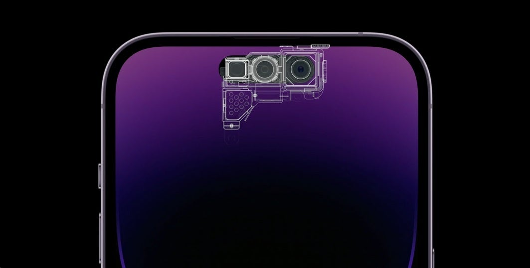 On the iPhone 14 Pro, the proximity sensor is located under the display - Kuo says Apple will integrate the iPhone 15 proximity sensor in the Dynamic Island