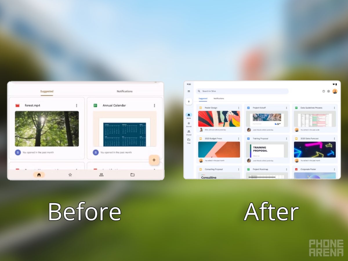 A quick comparison between the two versions of Drive on Android tablets. - Drive for Tablets is the latest app to get a fresh coat of paint