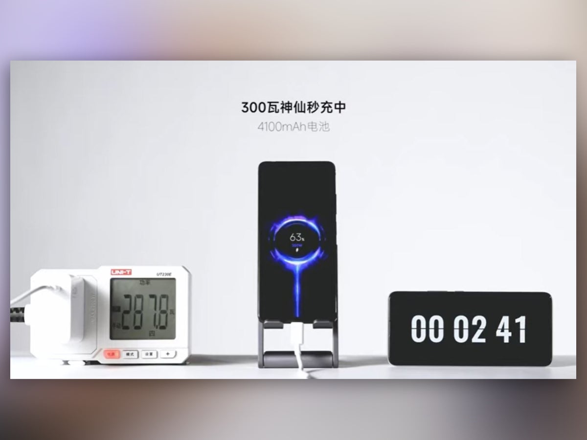 A snapshot from the demo video, showcasing the 300W tech in action. - Redmi’s 300W charging tech may actually reach consumers