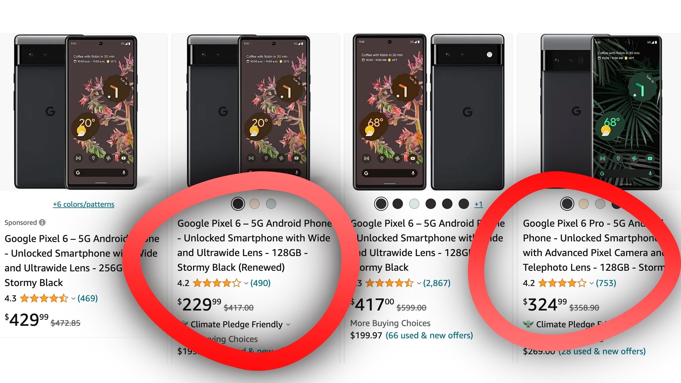 The Renewed Pixel 6 and Pixel 6 Pro cost just over $200 and $300! - Unbelievable! $200 Pixel 6 and $300 Pixel 6 Pro: Google kills Samsung, Apple in old flagship race