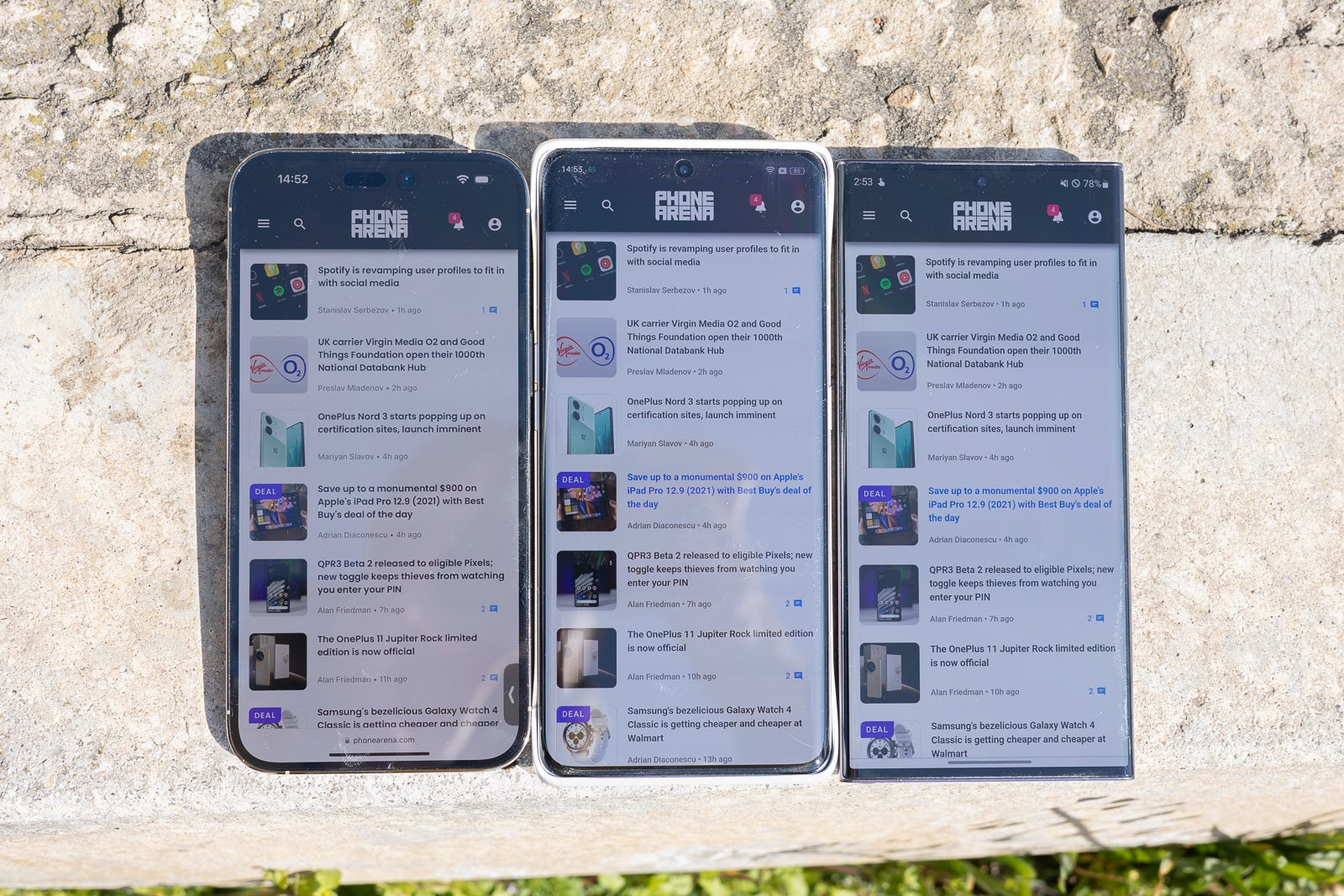 Brightest phone displays test: Oppo Find X6 Pro vs Galaxy S23 Ultra vs  iPhone 14 Pro Max - PhoneArena