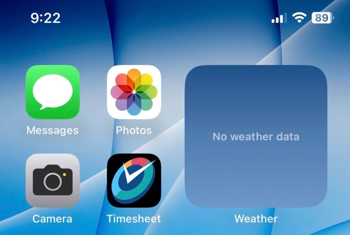 Twitter subscriber KN also has a problem with the native Weather app widget - Key native iPhone widget is "under the weather" after update to iOS 16.4