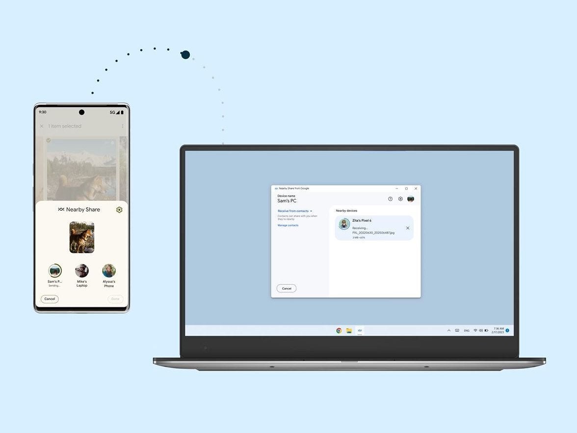Yep. That's how easy it is! - Nearby Share app for Windows in open beta makes file sharing easier than ever