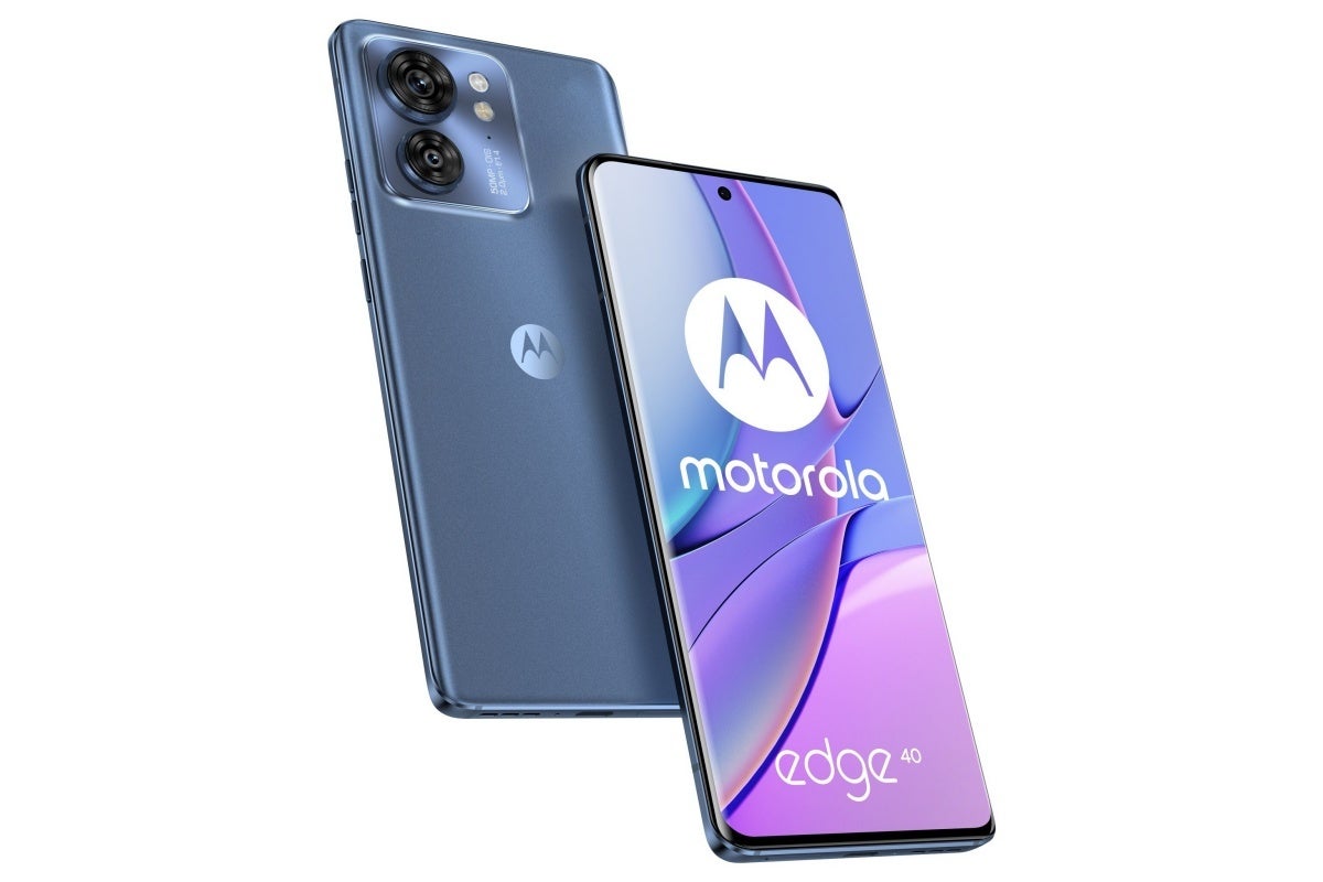 This blue flavor doesn&#039;t appear to sport a leather finish. - Check out the unannounced Motorola Edge 40 mid-ranger in a bunch of stunning colors