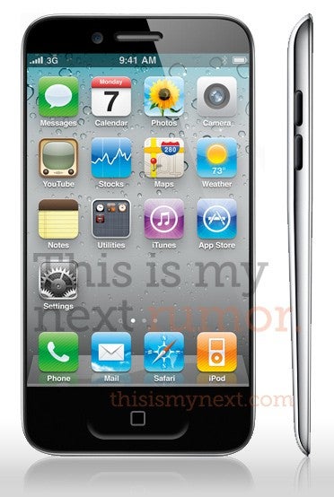 This is a drawing of what the Apple iPhone 5 is rumored to look like according to Joshua Topolsky&#039;s sources  - Latest speculation on Apple iPhone 5 includes 3.7 inch screen and complete redesign